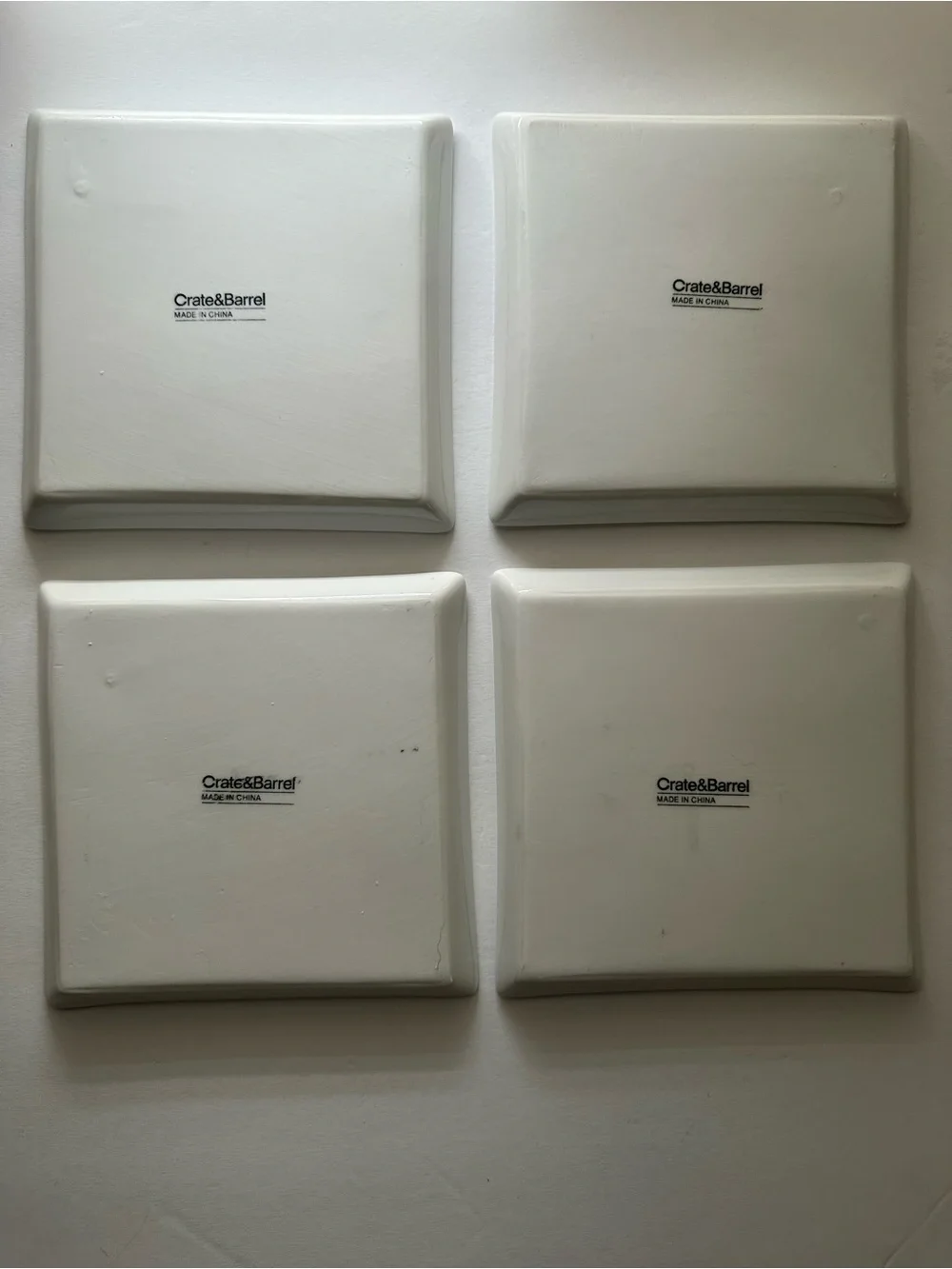 Crate & Barrel Holiday Snowflake Plates